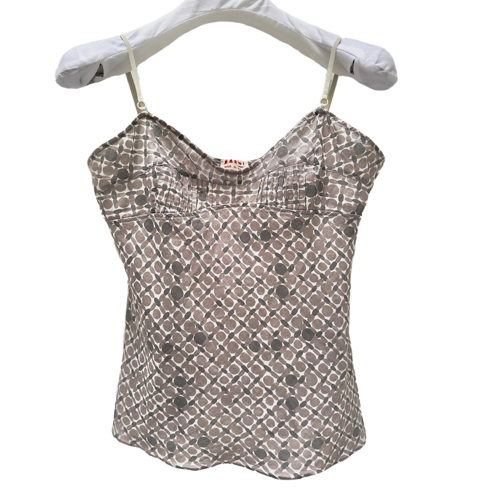 Vintage Y2K Marni Polka dot print cotton cami tank